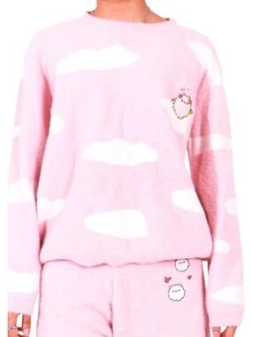 PAWS OF‎ PRIDE pink cloud No Boys Only Fluffy Limited Edition pullover sweater M